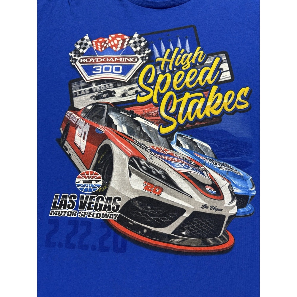 NASCAR Boyd Gaming‎ 300 Las Vegas Motor Speedway T-Shirt Men's Racing Tee 2xl - Picture 2 of 10